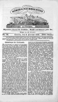 B&ouml;rsen-Nachrichten der Ost-See : allgemeines Journal f&uuml;r Schiffahrt, Handel und Industrie jeder Art. 1837 Nr. 10