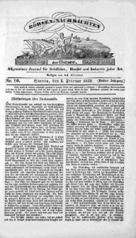 Börsen-Nachrichten der Ost-See : allgemeines Journal für Schiffahrt, Handel und Industrie jeder Art. 1837 Nr. 10