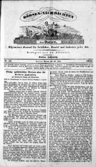 Börsen-Nachrichten der Ost-See : allgemeines Journal für Schiffahrt, Handel und Industrie jeder Art. 1837 Nr. 57