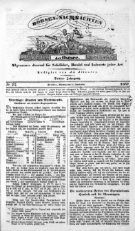 B&ouml;rsen-Nachrichten der Ost-See : allgemeines Journal f&uuml;r Schiffahrt, Handel und Industrie jeder Art. 1837 Nr. 73