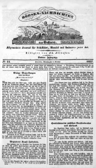 Börsen-Nachrichten der Ost-See : allgemeines Journal für Schiffahrt, Handel und Industrie jeder Art. 1837 Nr. 81
