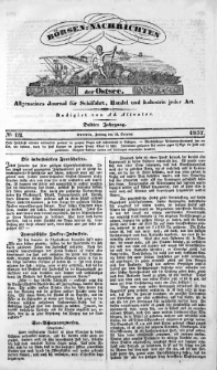 Börsen-Nachrichten der Ost-See : allgemeines Journal für Schiffahrt, Handel und Industrie jeder Art. 1837 Nr. 82