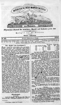 Börsen-Nachrichten der Ost-See : allgemeines Journal für Schiffahrt, Handel und Industrie jeder Art. 1837 Nr. 83