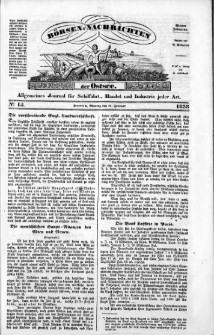 Börsen-Nachrichten der Ost-See : allgemeines Journal für Schiffahrt, Handel und Industrie jeder Art. 1838 Nr. 15
