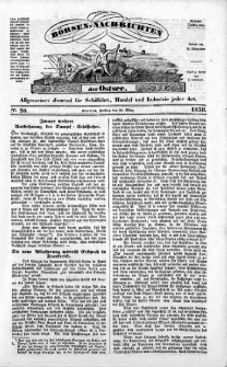 Börsen-Nachrichten der Ost-See : allgemeines Journal für Schiffahrt, Handel und Industrie jeder Art. 1838 Nr. 26