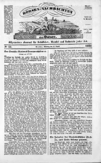 Börsen-Nachrichten der Ost-See : allgemeines Journal für Schiffahrt, Handel und Industrie jeder Art. 1838 Nr. 31
