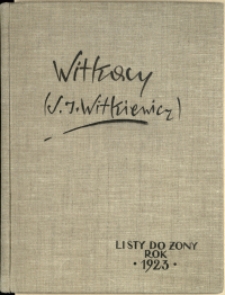 Listy Stanisława Ignacego Witkiewicza do żony Jadwigi z Unrugów Witkiewiczowej. List z 21.03.1923