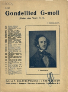 Gondallied G-moll : (Lieder ohne Worte Nr. 6) : Op. 19 No 6