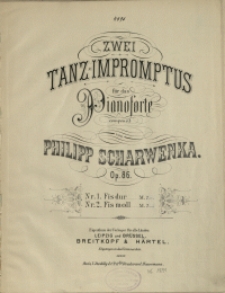 Zwei Tanz-Impromptus : für das Pianoforte : Op. 86 Nr. 2, Fis-moll