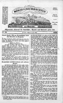 Börsen-Nachrichten der Ost-See : allgemeines Journal für Schiffahrt, Handel und Industrie jeder Art. 1838 Nr. 39