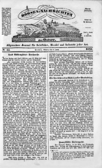 Börsen-Nachrichten der Ost-See : allgemeines Journal für Schiffahrt, Handel und Industrie jeder Art. 1838 Nr. 45