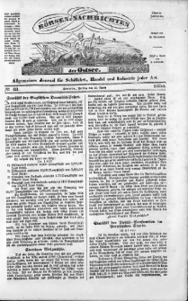 Börsen-Nachrichten der Ost-See : allgemeines Journal für Schiffahrt, Handel und Industrie jeder Art. 1838 Nr. 48