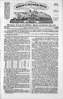 B&ouml;rsen-Nachrichten der Ost-See : allgemeines Journal f&uuml;r Schiffahrt, Handel und Industrie jeder Art. 1838 Nr. 50