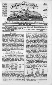 Börsen-Nachrichten der Ost-See : allgemeines Journal für Schiffahrt, Handel und Industrie jeder Art. 1838 Nr. 52