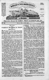 Börsen-Nachrichten der Ost-See : allgemeines Journal für Schiffahrt, Handel und Industrie jeder Art. 1838 Nr. 57