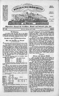 Börsen-Nachrichten der Ost-See : allgemeines Journal für Schiffahrt, Handel und Industrie jeder Art. 1838 Nr. 59