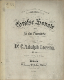 Grosse Sonate : (in B) : für das Pianoforte : Op. 10