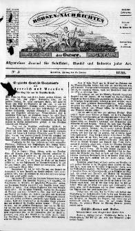 Börsen-Nachrichten der Ost-See : allgemeines Journal für Schiffahrt, Handel und Industrie jeder Art. 1840 Nr. 5