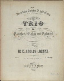 Trio : für Pianoforte, Violine und Violoncell : Op. 12