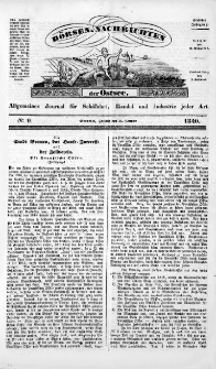 Börsen-Nachrichten der Ost-See : allgemeines Journal für Schiffahrt, Handel und Industrie jeder Art. 1840 Nr. 9