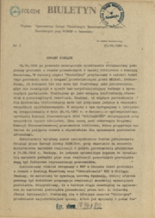 Biuletyn : Tymczasowy Zarząd Niezależnych Samorządnych Związk&oacute;w Zawodowych przy WiMBP w Szczecinie. 1980 nr 5