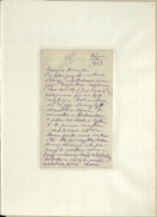 Listy Stanisława Ignacego Witkiewicza do żony Jadwigi z Unrugów Witkiewiczowej. List z 03.04.1923