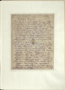 Listy Stanisława Ignacego Witkiewicza do żony Jadwigi z Unrugów Witkiewiczowej. List z 09.04.1923