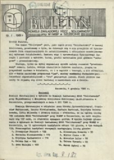 Biuletyn : Tymczasowy Zarząd Niezależnych Samorządnych Związk&oacute;w Zawodowych przy WiMBP w Szczecinie. 1981 nr 8