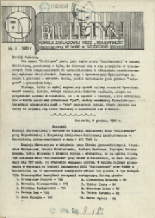 Biuletyn : Tymczasowy Zarząd Niezależnych Samorządnych Związków Zawodowych przy WiMBP w Szczecinie. 1981 nr 8