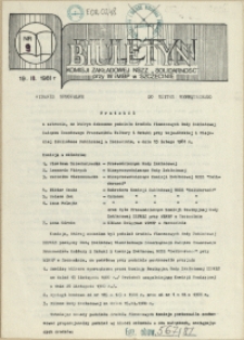 Biuletyn : Tymczasowy Zarząd Niezależnych Samorządnych Związk&oacute;w Zawodowych przy WiMBP w Szczecinie. 1981 nr 9