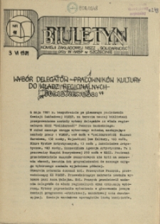 Biuletyn : Tymczasowy Zarząd Niezależnych Samorządnych Związk&oacute;w Zawodowych przy WiMBP w Szczecinie. 1981 nr 11