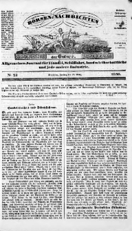 Börsen-Nachrichten der Ost-See : allgemeines Journal für Schiffahrt, Handel und Industrie jeder Art. 1840 Nr. 25