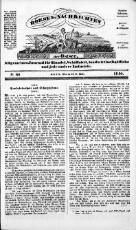 Börsen-Nachrichten der Ost-See : allgemeines Journal für Schiffahrt, Handel und Industrie jeder Art. 1840 Nr. 26
