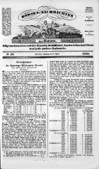 Börsen-Nachrichten der Ost-See : allgemeines Journal für Schiffahrt, Handel und Industrie jeder Art. 1840 Nr. 29