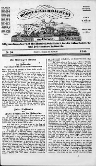 Börsen-Nachrichten der Ost-See : allgemeines Journal für Schiffahrt, Handel und Industrie jeder Art. 1840 Nr. 30