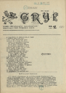 Gryf : pismo organizacji "Solidarność Walcząca" Oddział Pomorze Zachodnie. 1987 nr 12