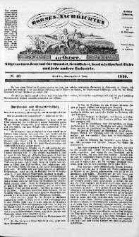 Börsen-Nachrichten der Ost-See : allgemeines Journal für Schiffahrt, Handel und Industrie jeder Art. 1840 Nr. 48