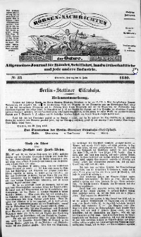 Börsen-Nachrichten der Ost-See : allgemeines Journal für Schiffahrt, Handel und Industrie jeder Art. 1840 Nr. 53