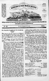 Börsen-Nachrichten der Ost-See : allgemeines Journal für Schiffahrt, Handel und Industrie jeder Art. 1840 Nr. 58