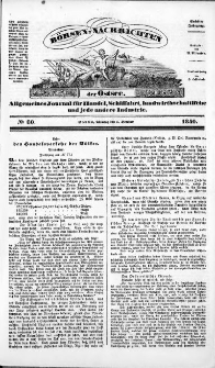 Börsen-Nachrichten der Ost-See : allgemeines Journal für Schiffahrt, Handel und Industrie jeder Art. 1840 Nr. 80