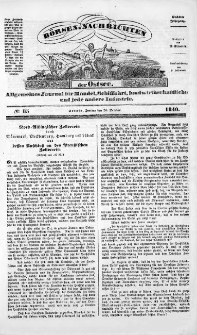 Börsen-Nachrichten der Ost-See : allgemeines Journal für Schiffahrt, Handel und Industrie jeder Art. 1840 Nr. 85