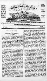 Börsen-Nachrichten der Ost-See : allgemeines Journal für Schiffahrt, Handel und Industrie jeder Art. 1840 Nr. 94
