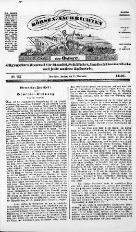 Börsen-Nachrichten der Ost-See : allgemeines Journal für Schiffahrt, Handel und Industrie jeder Art. 1840 Nr. 95