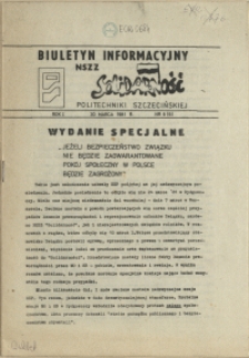 Biuletyn Informacyjny NSZZ "Solidarność" Politechniki Szczecińskiej. 1981 nr 6