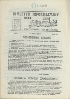 Biuletyn Informacyjny NSZZ "Solidarność" Politechniki Szczecińskiej. 1981 nr 10