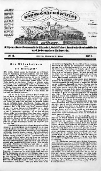 Börsen-Nachrichten der Ost-See : allgemeines Journal für Schiffahrt, Handel und Industrie jeder Art. 1841 Nr. 8