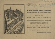 [Druk ulotny. Inc.:] Wystawa Książka i jej powstanie