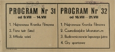 Program Nr 32 od 16.VIII - 21.VIII