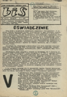 BiS : biuletyn Informacyjny NSZZ "Solidarność" Regionu Pomorza Zachodniego. 1987 nr 10