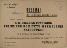 [Afisz] Odezwa! do Ludności miasta Łobez